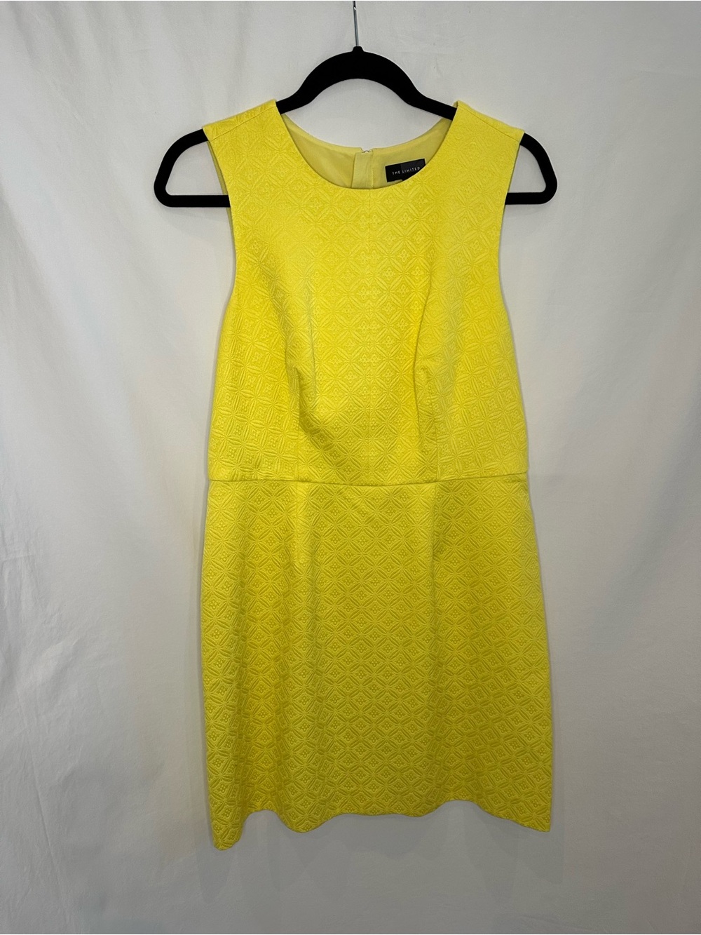 The Limited Bright Yellow Textured Sheath Dress